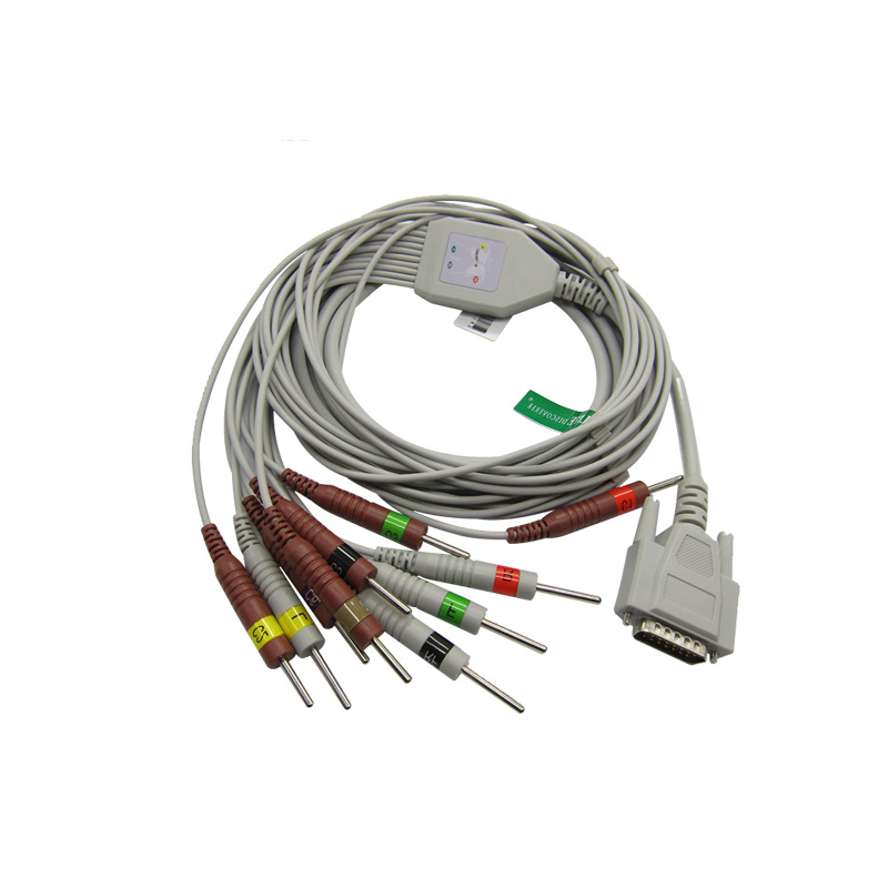 心电图机通用心电导联线3.0针式兼容珠海亚新三锐奥生中旗