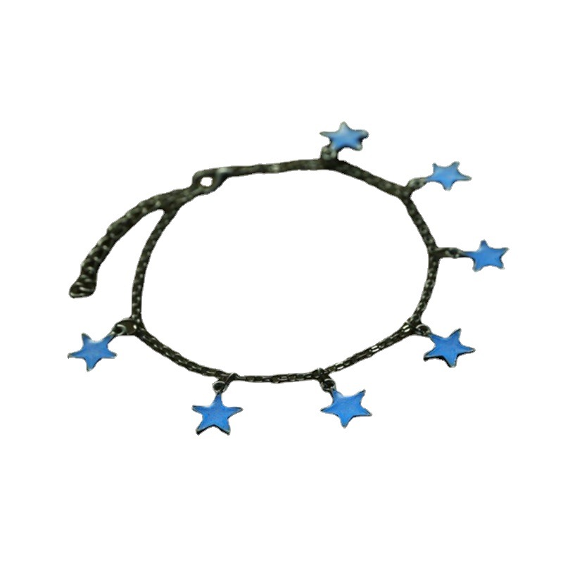 Heart Star Fashion Luminous Bracelet Korean Style Mori Girls Girlfriend Gifts Bracelet Blue Fluorescent Sweet Bracelet