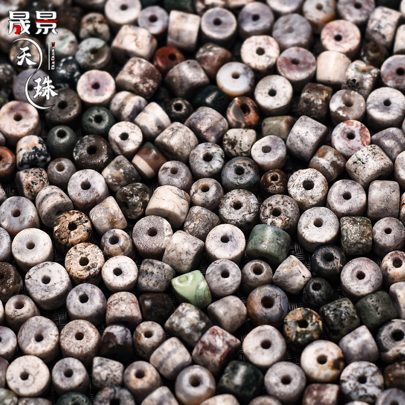 Tibetan Old Sky Beads Wholesale Natural Agate Loose Beads Buddha Beads Bodhi Accessories Xiangxiong Cinnabar Spacer Factory Direct Deliver