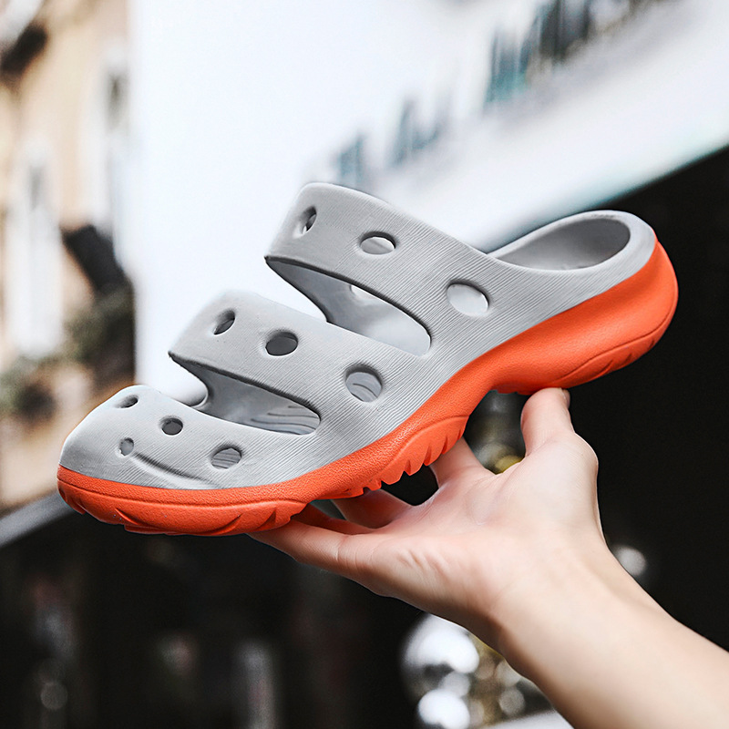 夏季亲子橡胶注塑鞋套趾拖鞋出口沙滩透气现货拖鞋