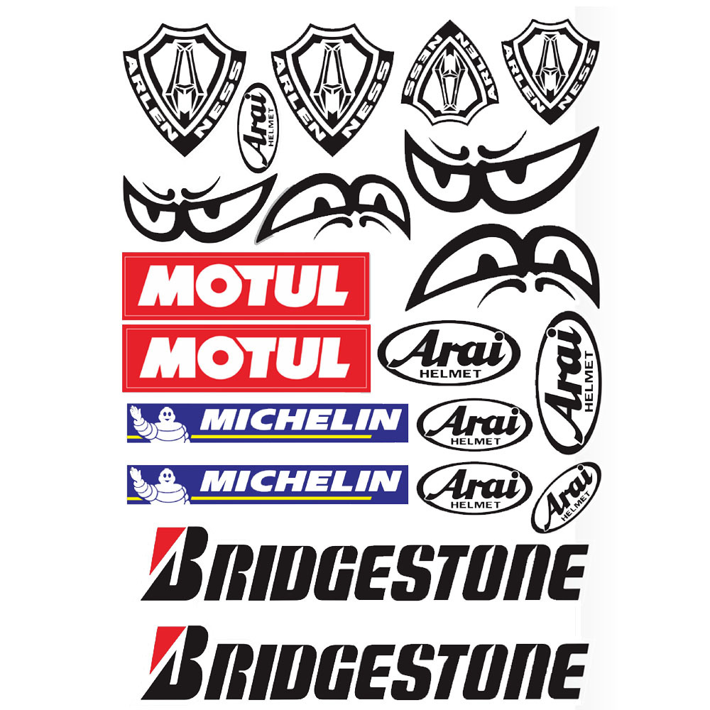 摩托车贴纸赞助商logo天蝎头盔贴防水防晒电动车改装装饰贴花-阿里巴