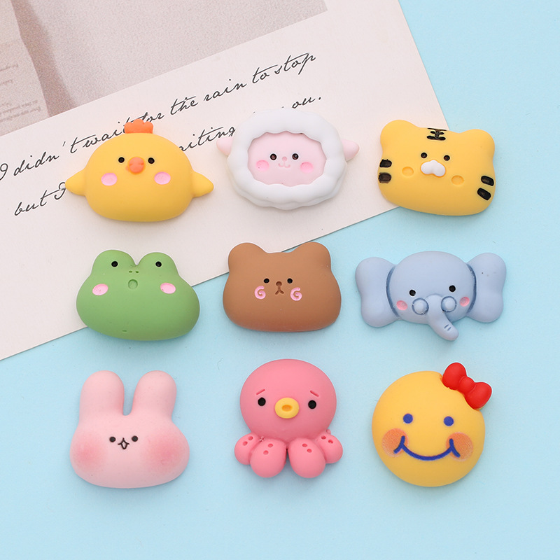 Frosted Cartoon Small Animal Cream Glue DIY Mobile Phone Shell Material Package Resin Jewelry Accessories Hair Accessories cup Patch