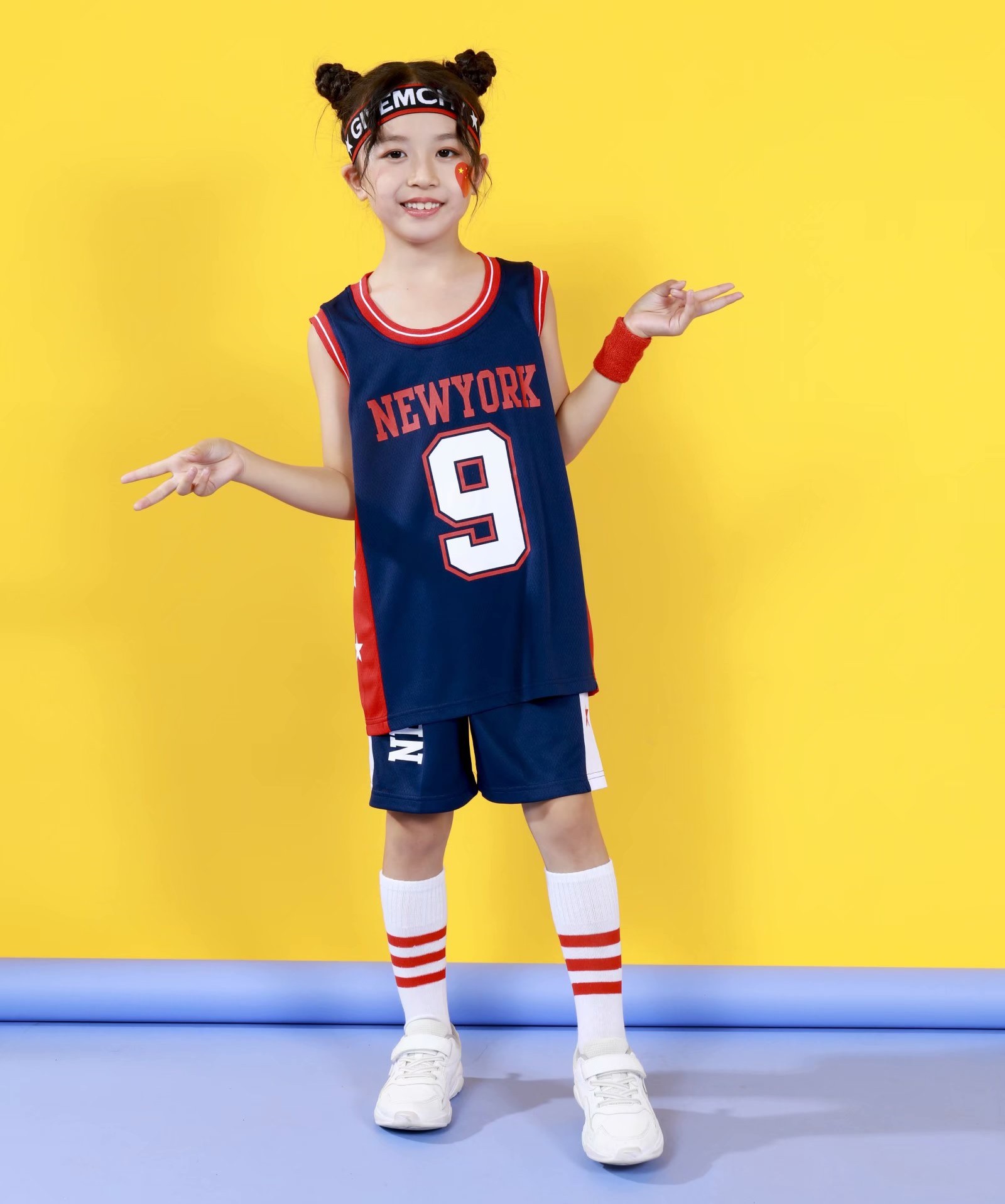 儿童篮球服 夏季新款9号运动背心套装男童女童球衣 童装厂家批发