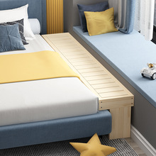 儿童实木加宽床拼接床简易床异形大床边床进口松木无漆组合床