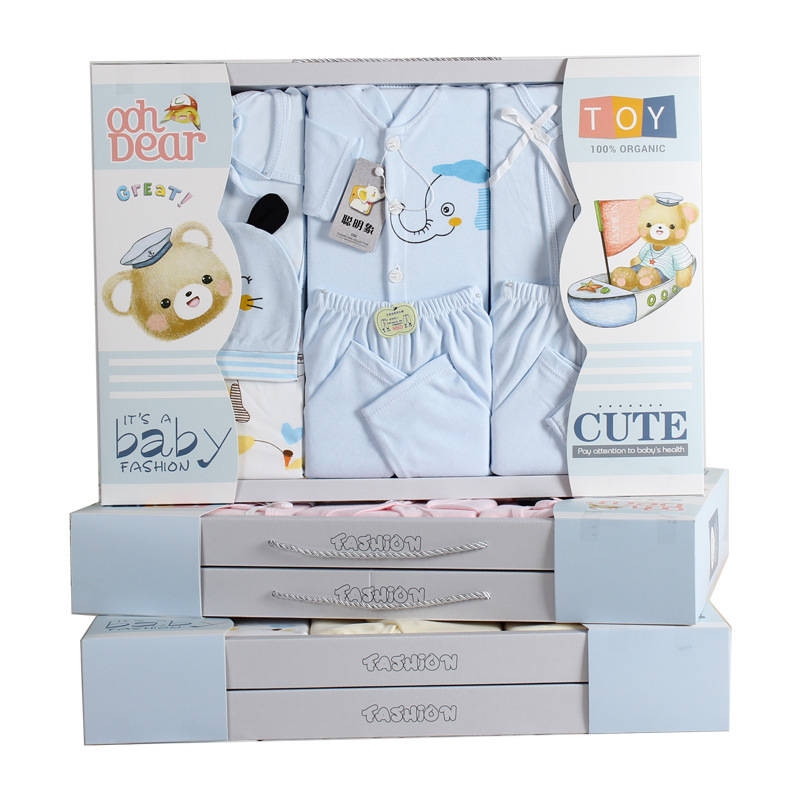 Newborn Gift Box Newborn Newborn Pure Cotton Infant's Outfit Baby One Month Old Autumn and Winter Gift Supplies Mother and Baby
