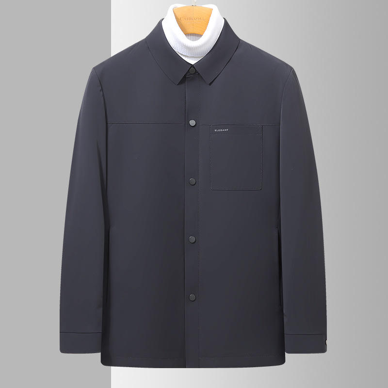 聖诺曼男士2022春秋季新款茄克时尚翻领休闲中青年夹克外套j8853