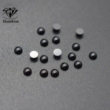 黑色圆形平底宝石1.0mm-3mm素面天然黑尖晶裸石diy首饰品镶嵌配石
