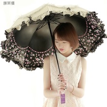 太阳伞女睛雨两用双层防晒蕾丝女神遮阳伞韩国公主伞