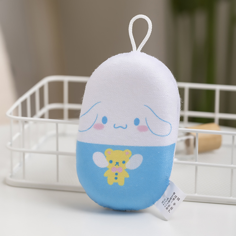 Cartoon Household Bath Sponge Cute Bath Loofah Girl's Heart Soft Mesh Sponge Bath Sponge Bath Bomb Foaming Net