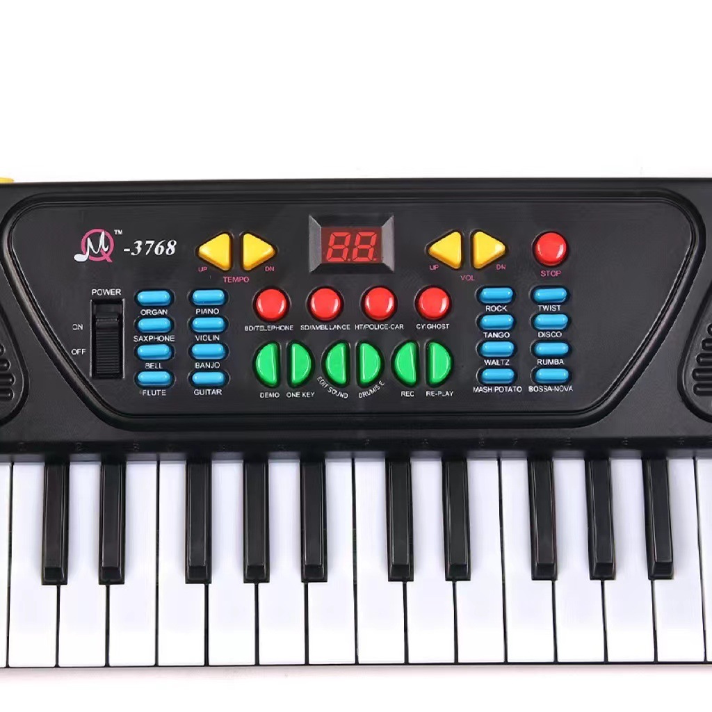 Junxia 37 Key Children's Electronic Keyboard Children's Musical Instrument Toy Gift Wholesale Children's Educational Simulation Piano