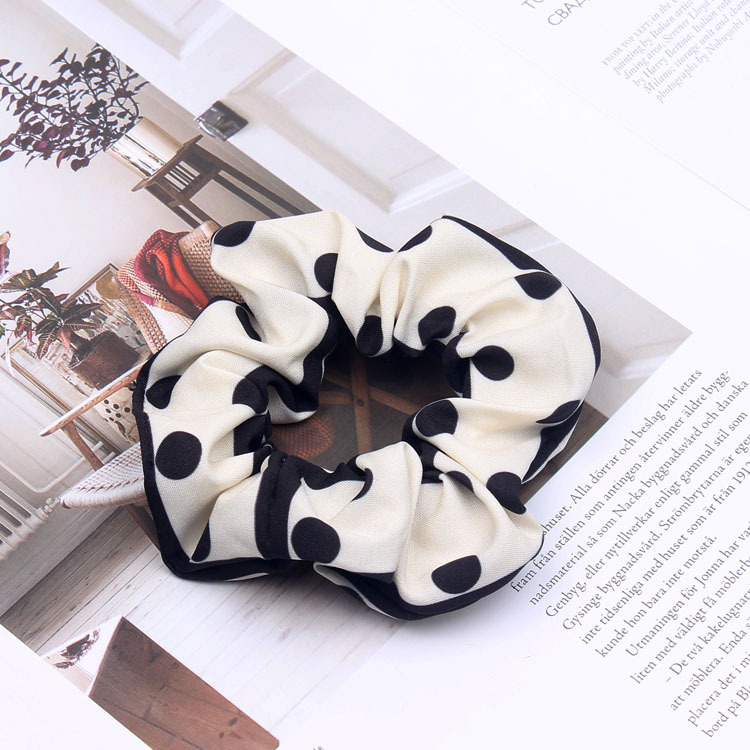 Korean Style Internet Celebrity Hair Accessories Elegant Classic Style Large Intestine Hair Band Simple Retro Black and White Satin Headband B362