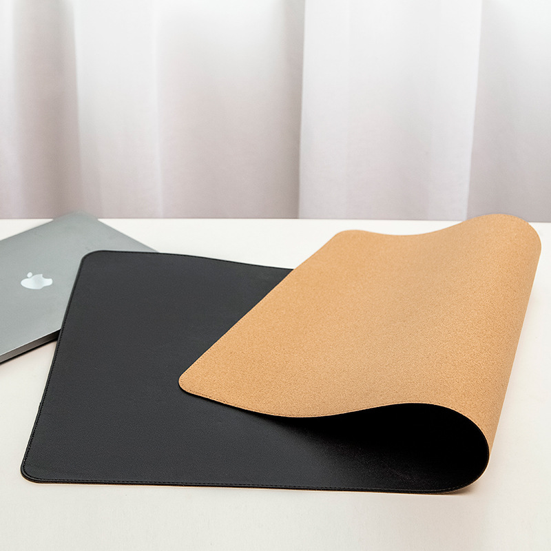 工厂现货软木鼠标垫大号防滑皮革办公桌垫学生书写垫防水电脑桌垫