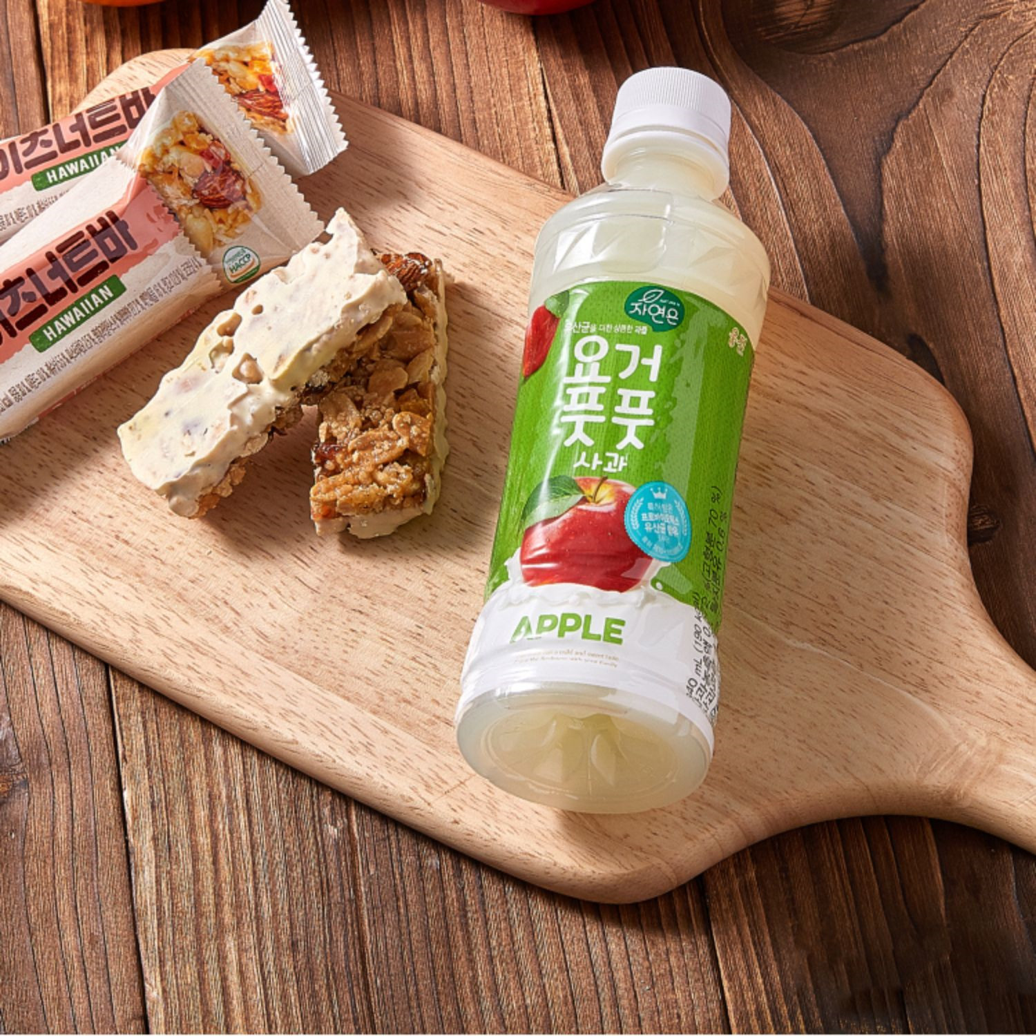韩国进口熊津水蜜桃苹果味乳酸菌饮料饮品小瓶装整箱批24瓶*340ml