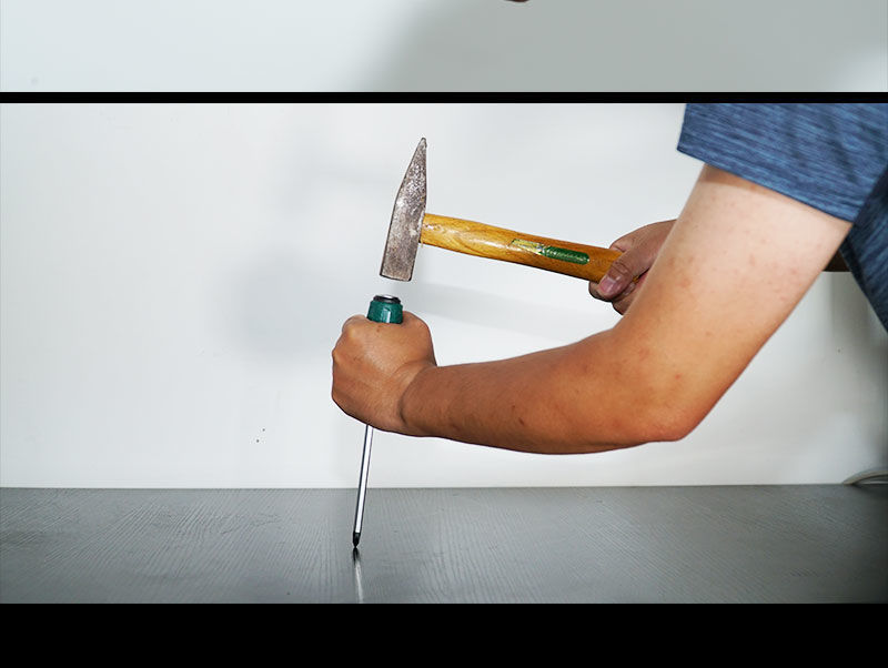 可敲击穿心通心平口螺丝刀大号十字超硬工业级一起子改锥磁性加长