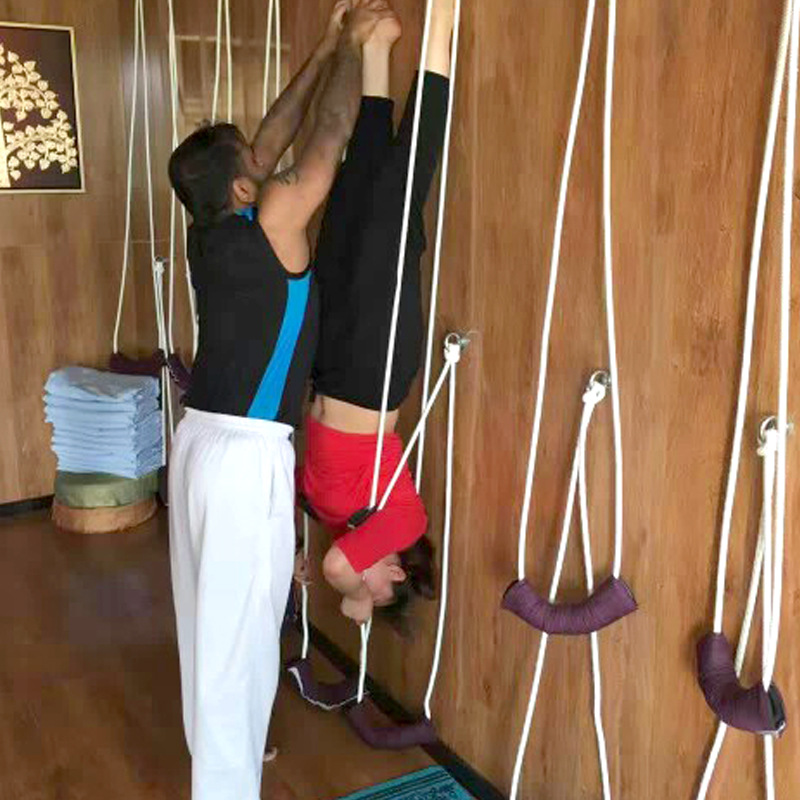 艾扬格瑜伽墙绳倒立吊绳家用悬挂式绳子空中瑜伽吊床瑜伽馆用壁绳