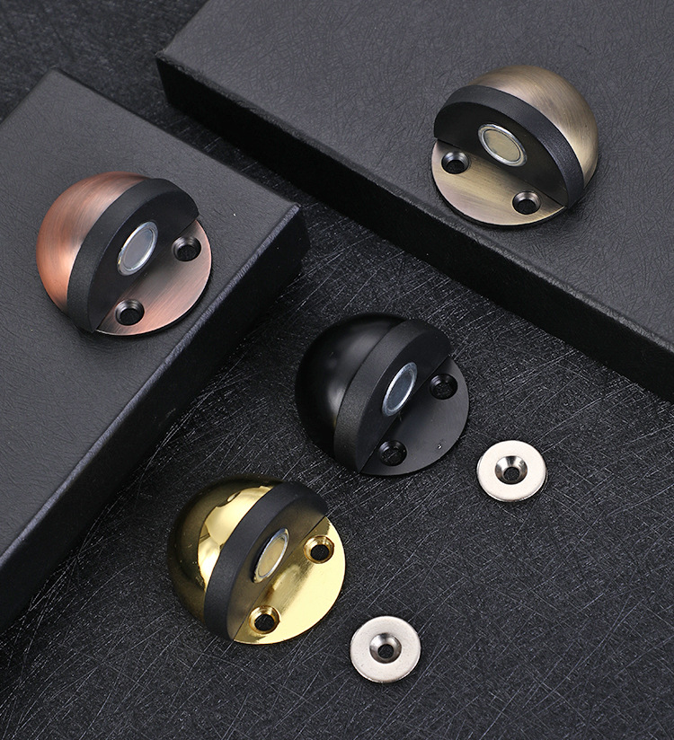 地装不锈钢龟顶门吸门挡室内门阻橡胶半球限位器带磁免打孔门碰