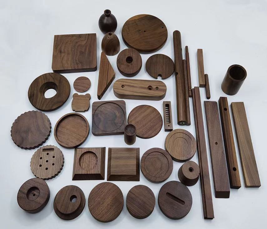 美国黑胡桃木配件北美胡桃木质工艺品 黑胡桃木定制定做 工厂批发