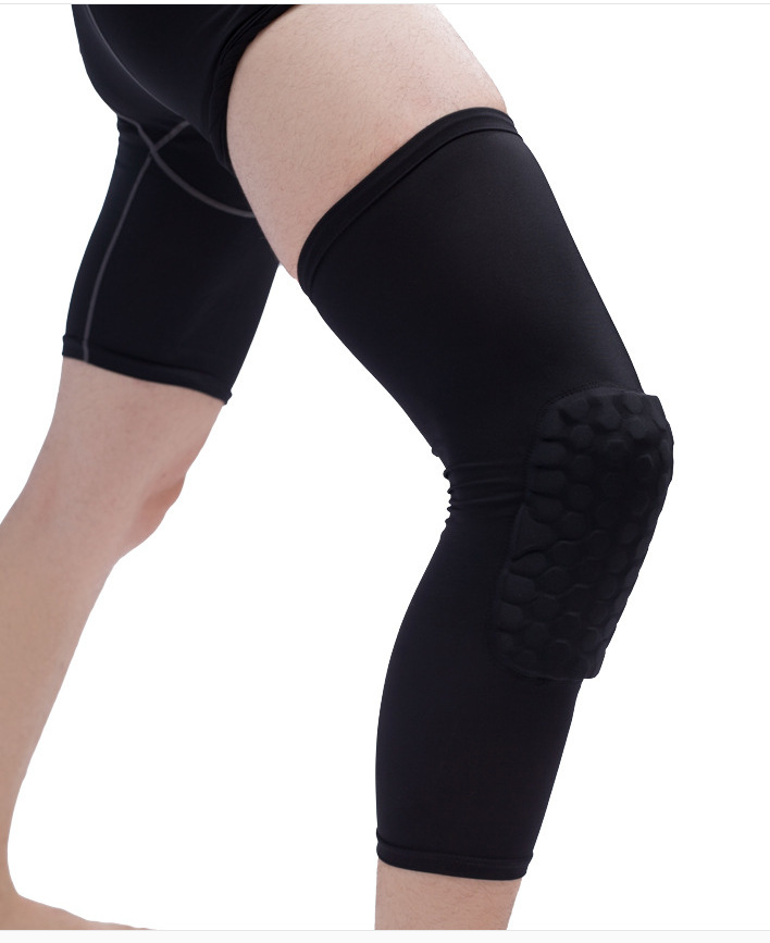 篮球运动紧身裤男七分运动裤蜂窝防撞护膝裤打底压缩健身跑步7分