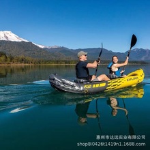 工厂单双人皮划艇充气船冲锋舟钓鱼船加厚橡皮艇可折叠PVC独木舟