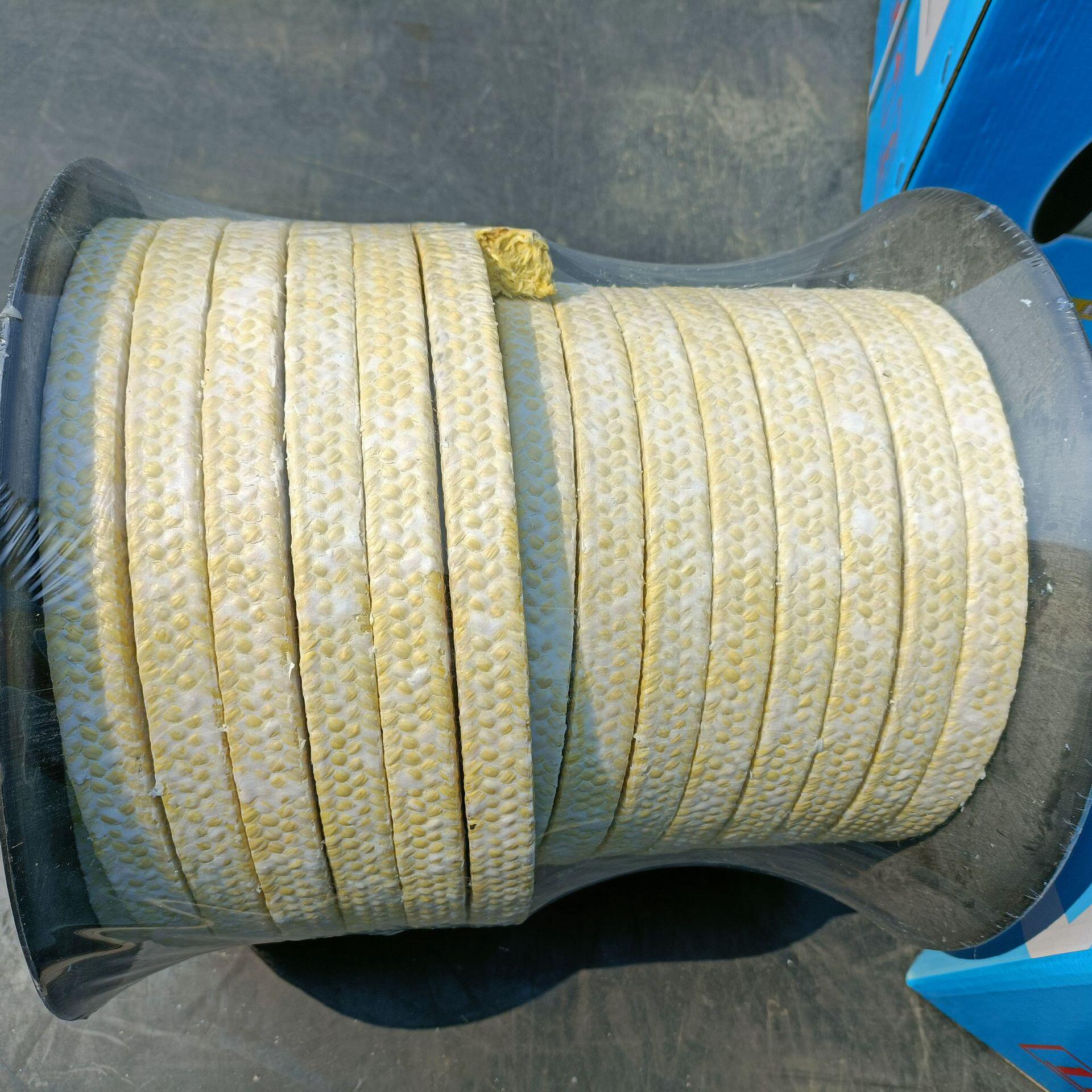 厂家供应含油芳纶盘根 浸四氟芳纶纤维盘根 白芳纶盘根 进口芳纶