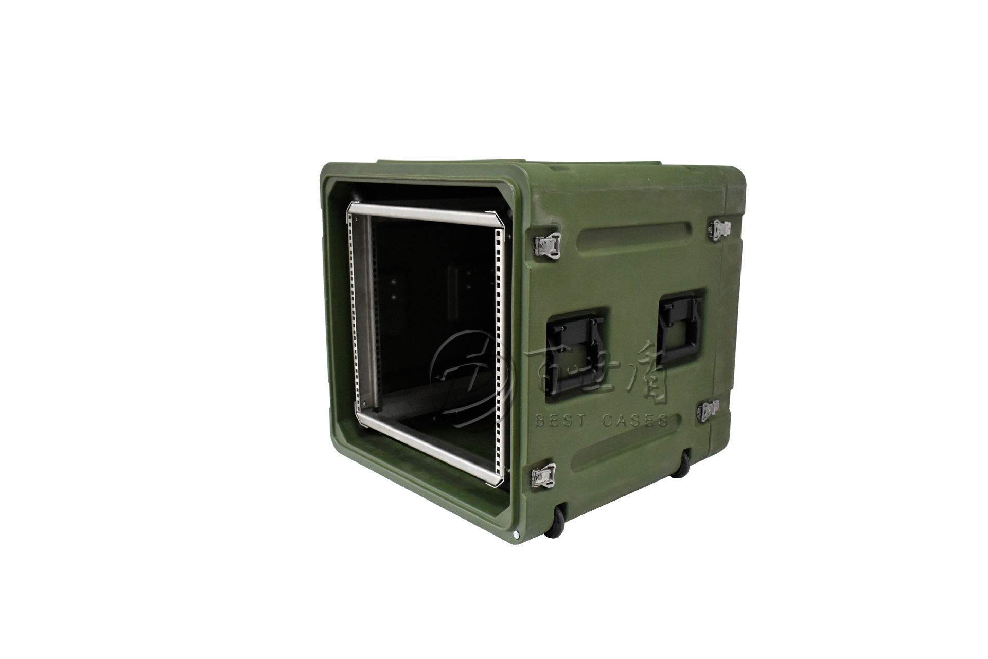 百世盾bu减震机架箱10u机柜 服务器移动式机箱可订制托架能走山路