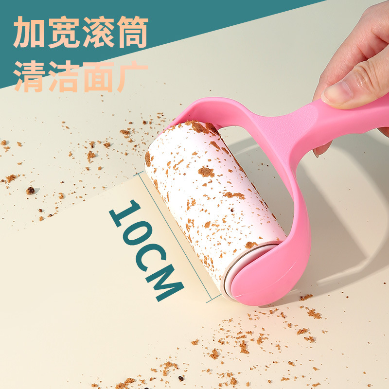 滚筒粘毛器家用衣物床单沙发除尘器短柄可撕替换芯宠物清洁刷批发