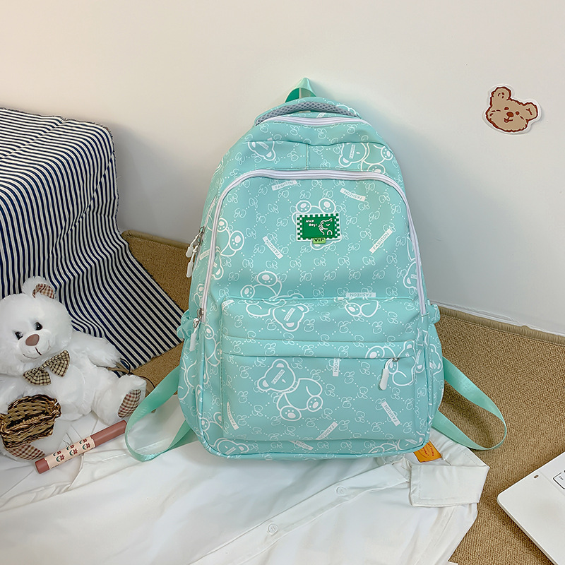 INS Middle School Student Schoolbag Wholesale New Trend Casual Cute Backpack Japanese Japanese Girl Bear Backpack