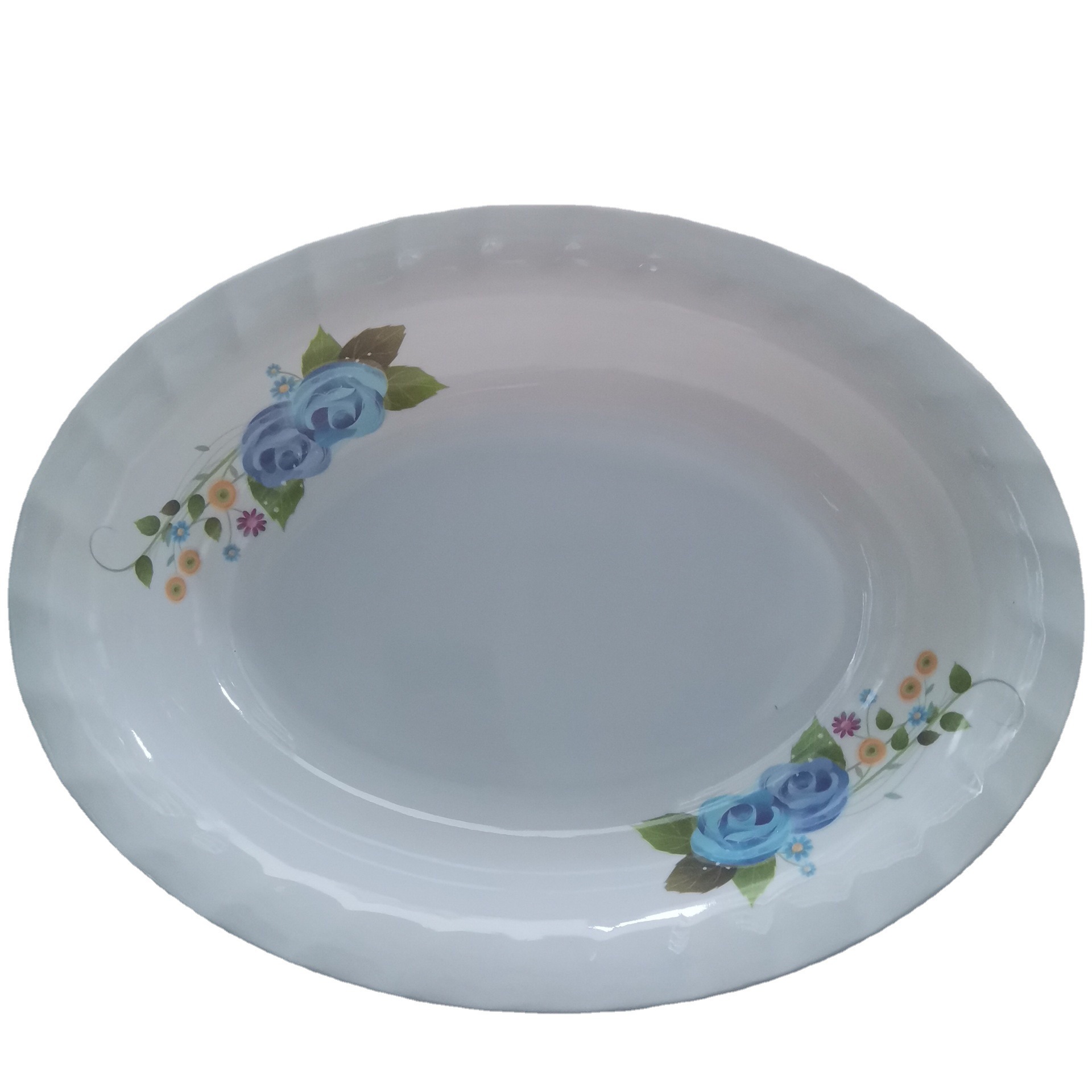 Yiwu Factory Exported to Iraq Middle East 13.4-Inch Oval Melamine Plastic Melamine Deep Bowl