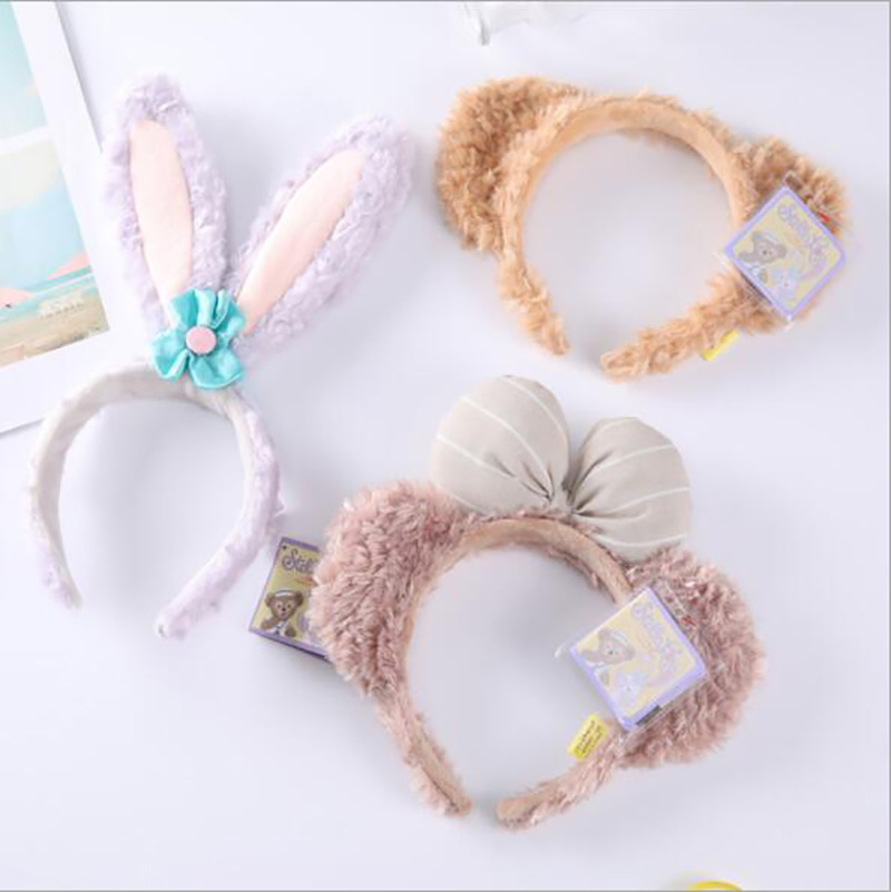 史黛拉发箍达菲熊朋友雪莉玫兔子头箍卡通芭蕾兔周边发卡毛绒头饰