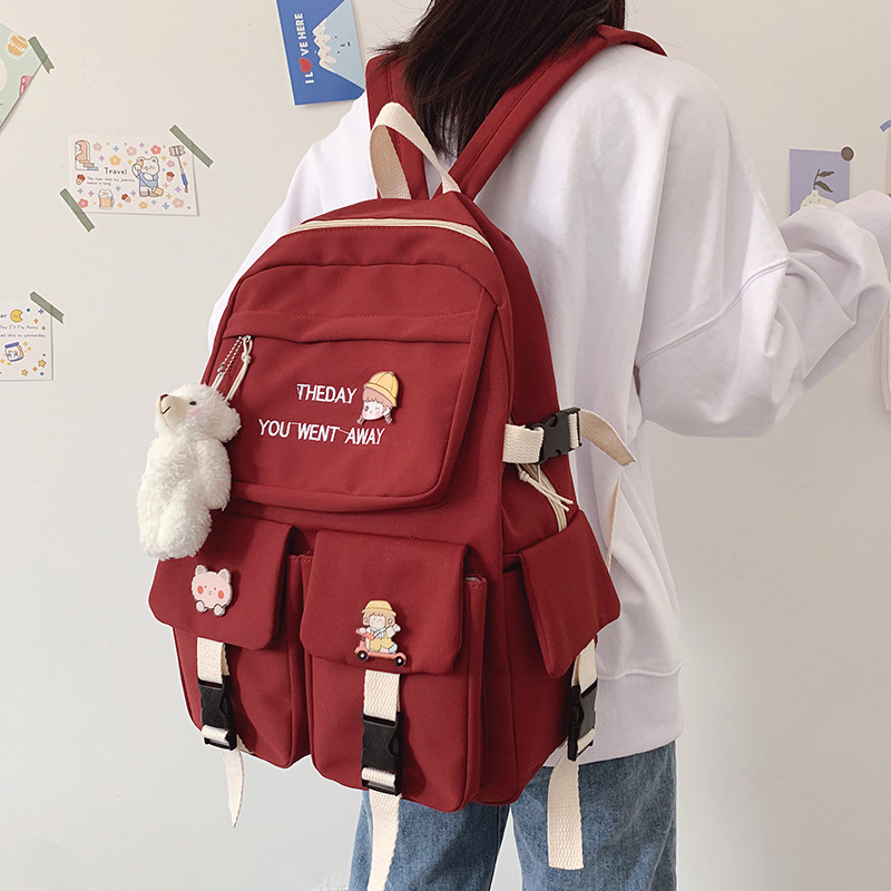 Cute Ins Style Schoolbag Female Large Capacity Korean High School Student Junior High School Student Campus Backpack College Students' Backpack