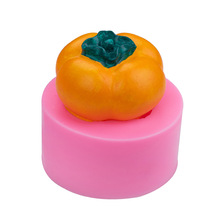 仿真大小柿子硅胶模具 手工皂香薰蜡烛石膏模具 翻糖蛋糕装饰配件