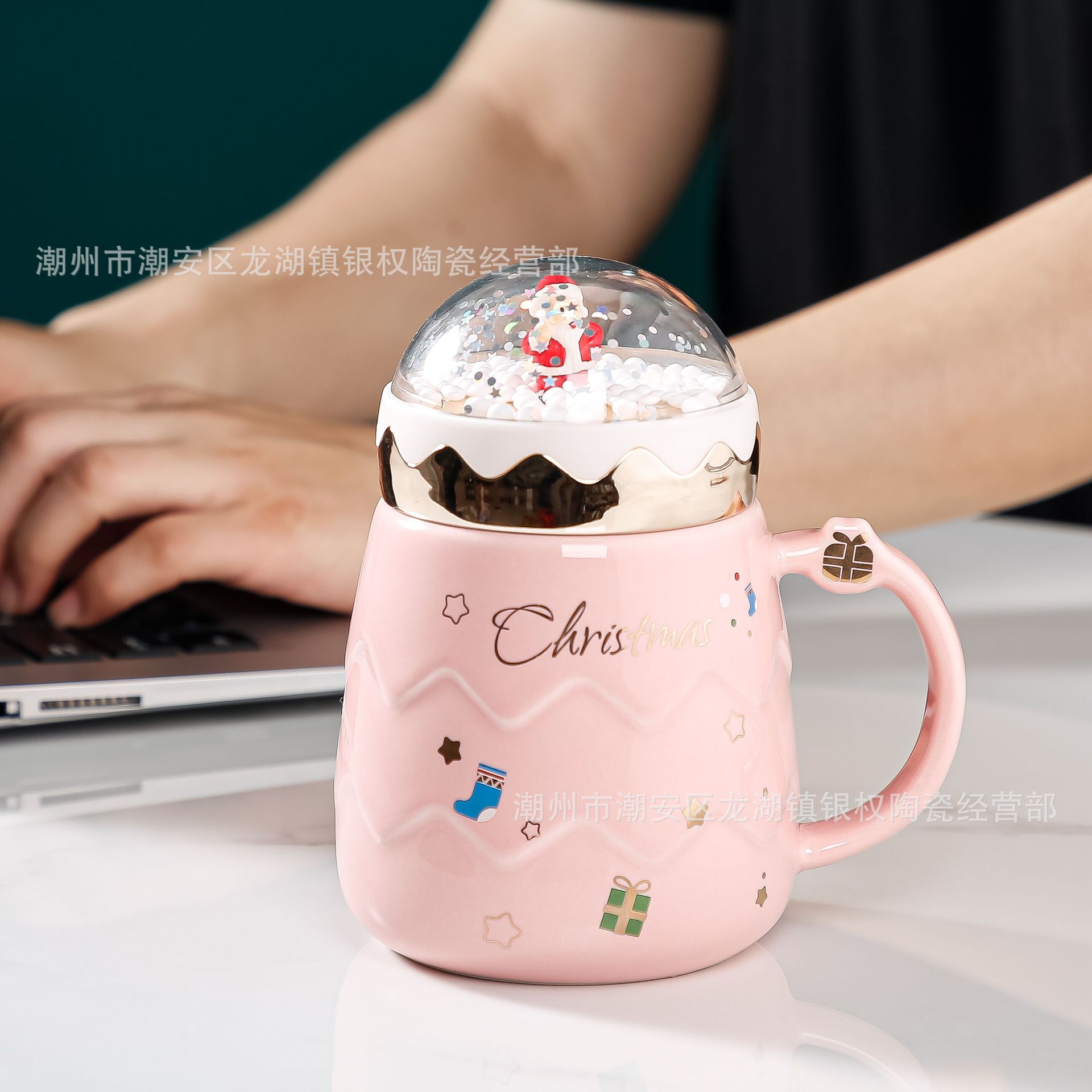Foreign Trade Cross-Border Christmas Cup Creative Mug Trendy Cute Female Office Coffee Cup Ceramic Drinking Cup