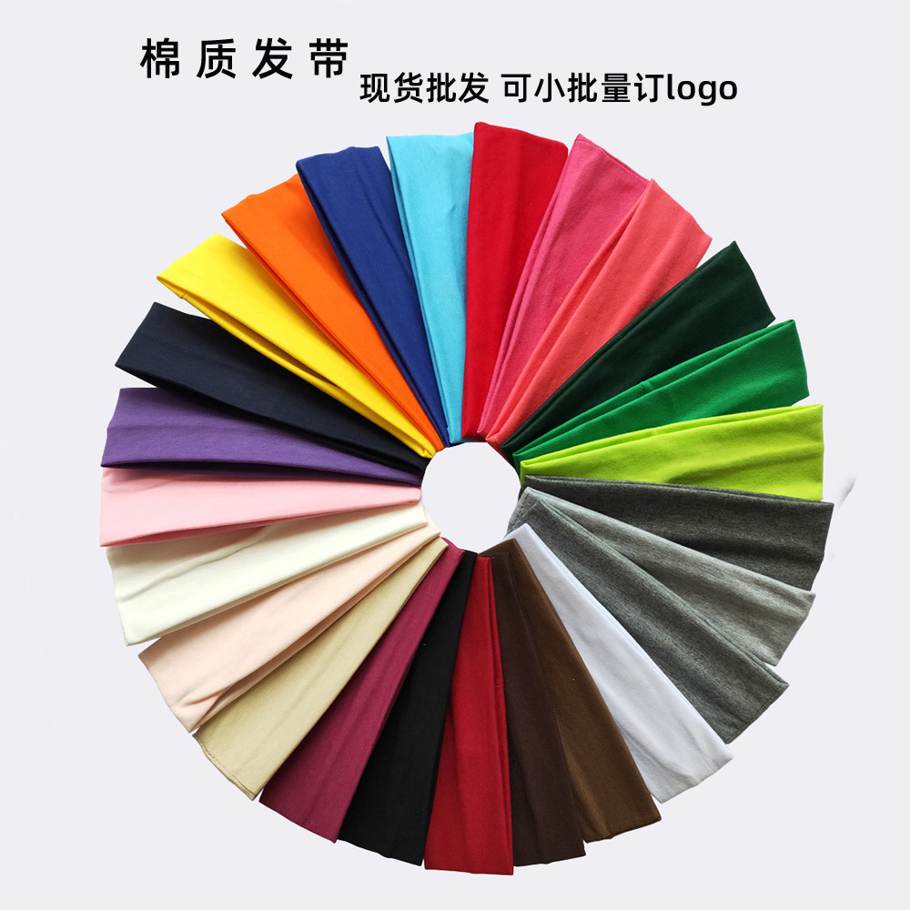 Wholesale Cross-Border Cotton Running Yoga Exercise Hair Band Foreign Trade Spring Sweat Headband Hair Accessories for Men