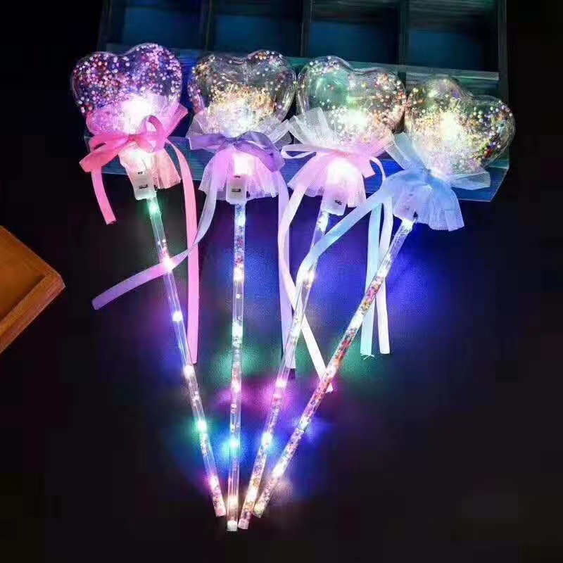 Internet Celebrity LED Luminous Bounce Ball Magic Wand Flash Handheld Star Sky Ball Toy Stall Night Market Wholesale