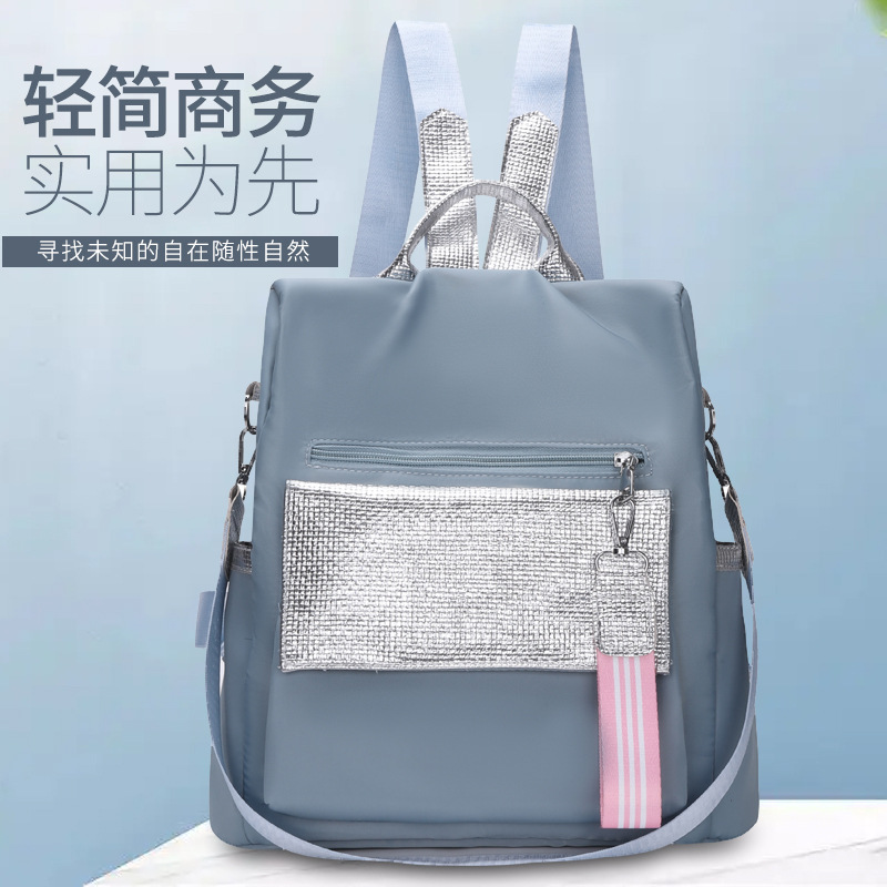 Foreign Trade Wholesale 2023 New Computer Backpack Women's Backpack Simple Color Matching Simple Travel Student Schoolbag