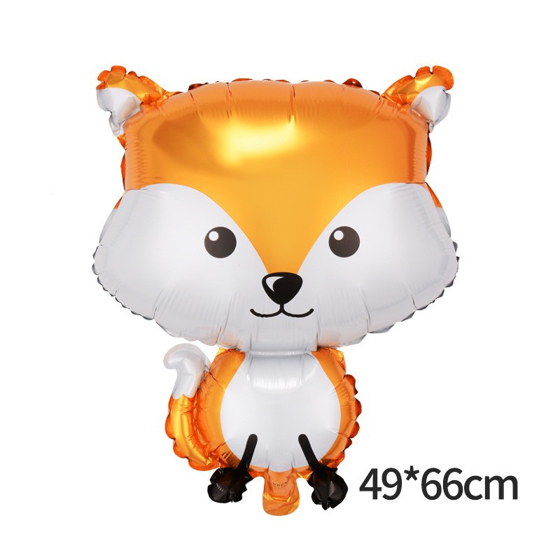 Forest Animal Balloon Fox Hedgehog Coati Squirrel Owl Jungle Rabbit Deer Aluminum Film Balloon