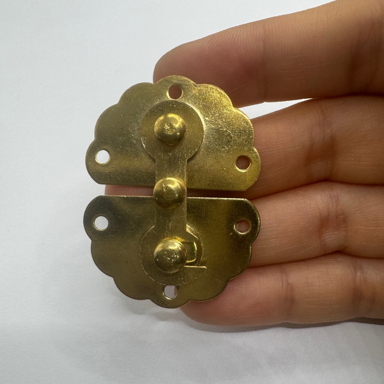 黄色箱锁 锁扣铁皮元宝扣 diy箱包配件搭扣五金配件礼品盒子箱扣