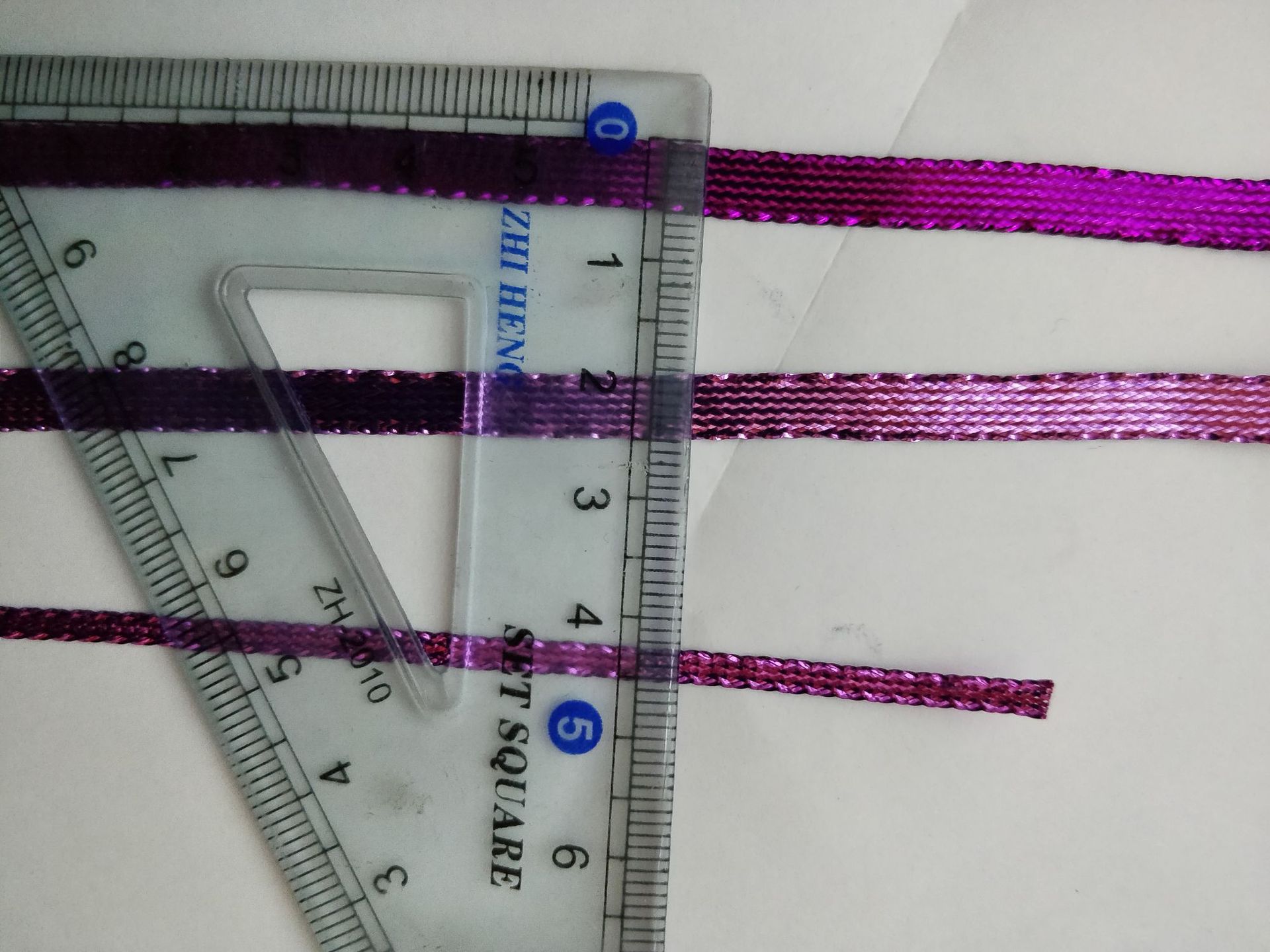 粗1毫米喜糖袋扎口用黄金丝绳0.5厘米宽大红铝箔丝编织扁型带子