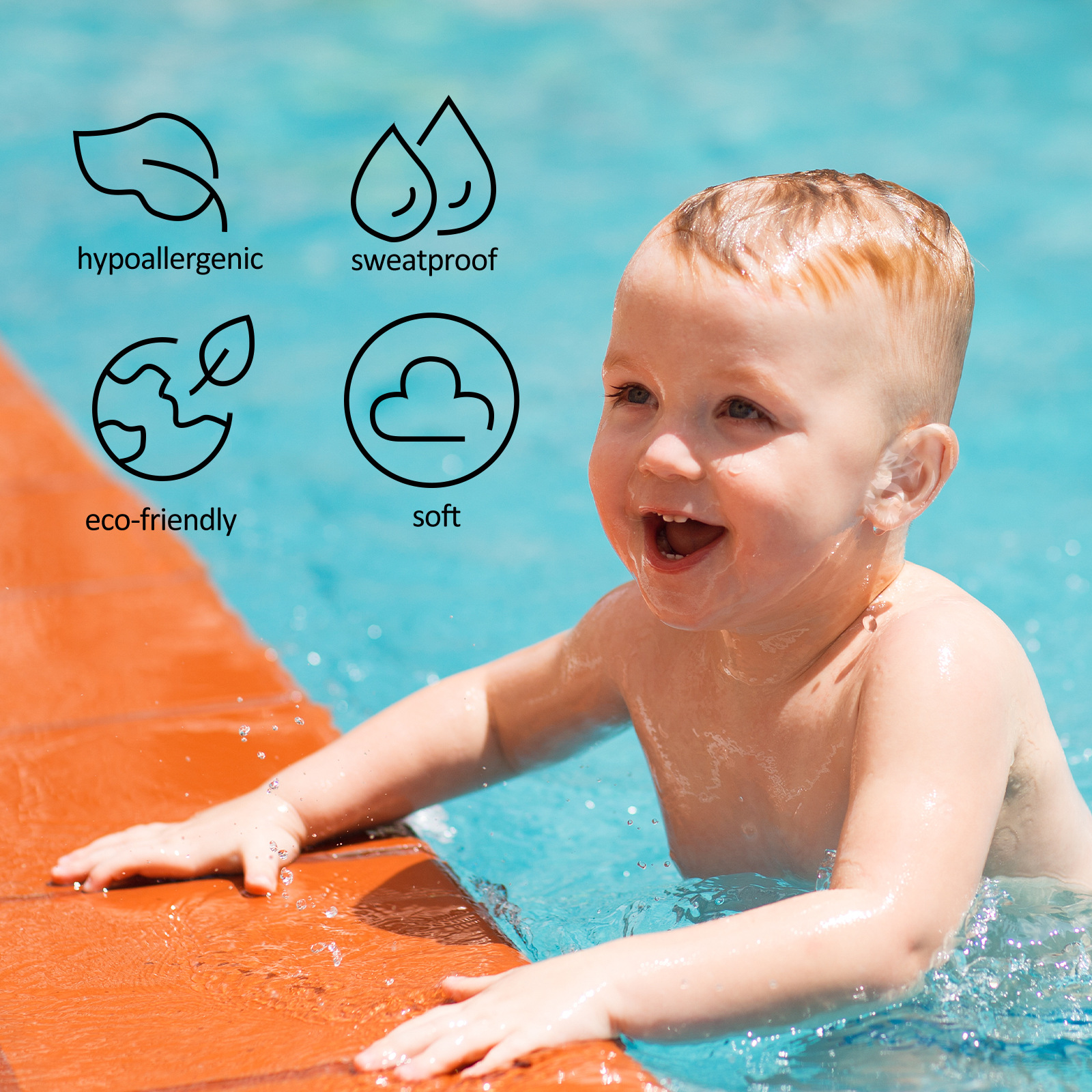 Eelhoe Baby Waterproof Ear Patch Baby Swimming Bath Shampoo Protection Ear Protector