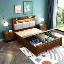 白色实木1米2单人床小户型成人1米35儿童小床现代简约高箱储物1.2