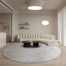 纯色加厚仿羊绒圆形地毯客厅地毯卧室床边沙发茶几毯书房椅子地毯