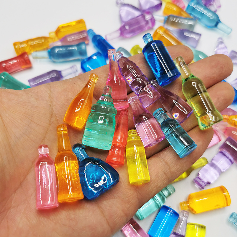 迷你超市树脂红酒瓶 仿真微缩饮料瓶diy过家家玩具瓶子直播用散货