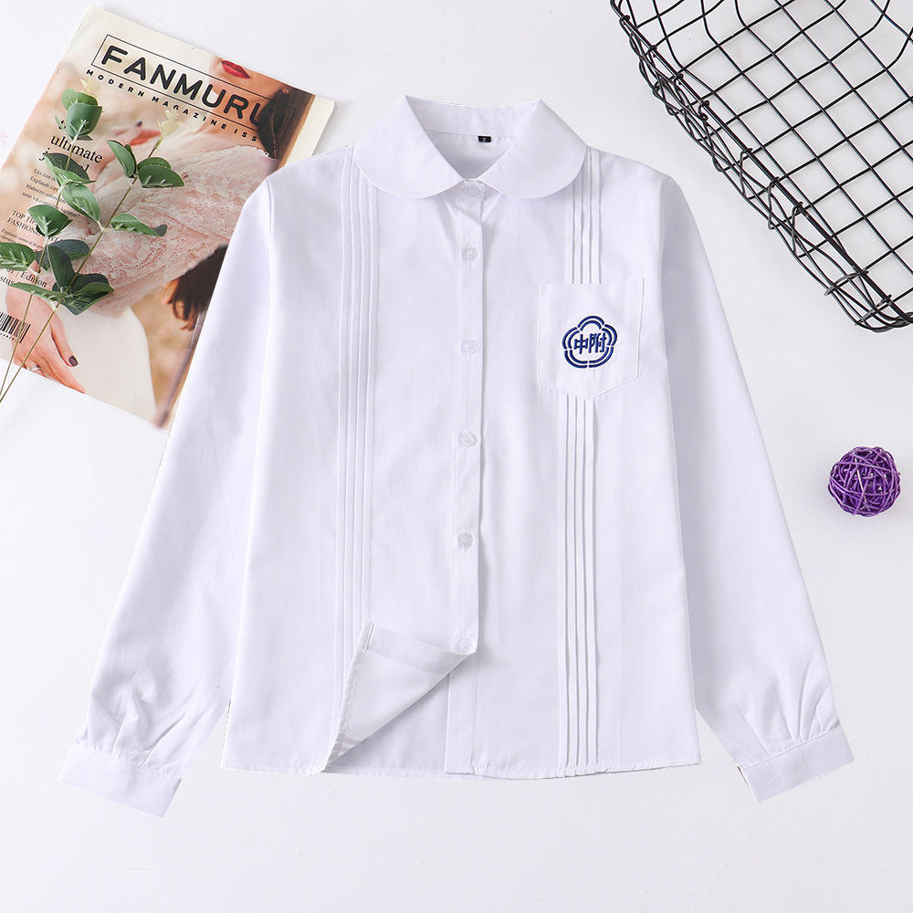 台湾附中校服衬衫百褶裙套装jk制服风琴褶高中学生学院风毕业班服