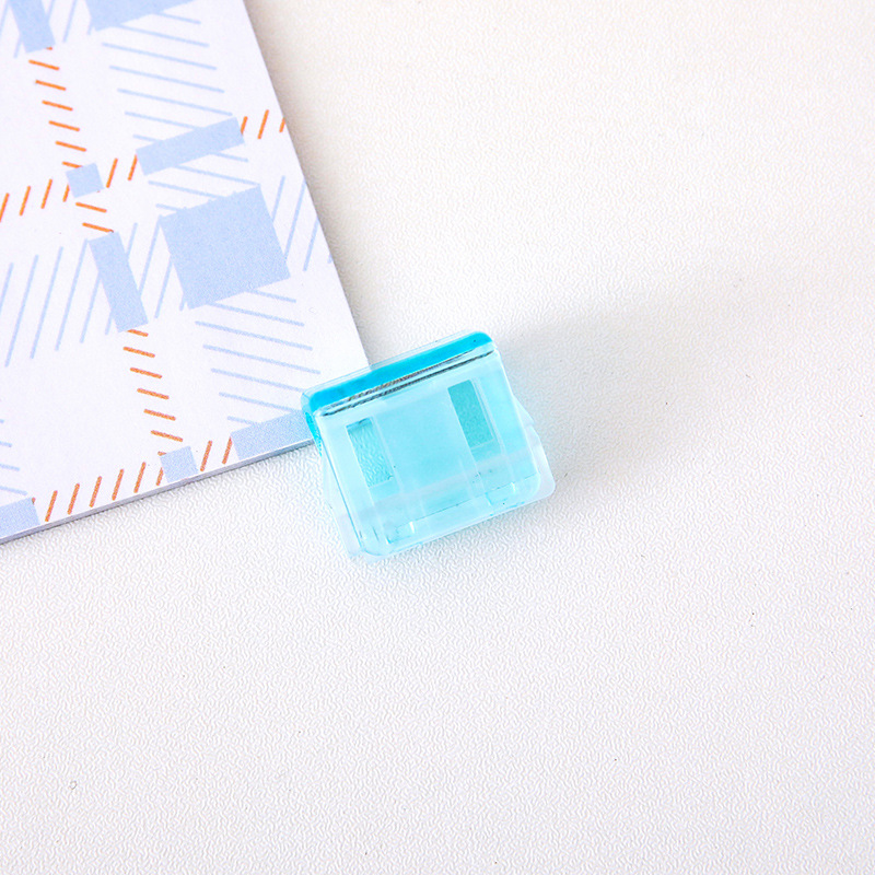 Candy Color Push Clip Transparent Color Stapler Test Paper Storage Clip Data File Fixed Little Clip Binder Clip