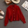 Lazy lady have cash less than that is registered in the accounts knitting Cardigan sweater comfortable coat Korean version of sweater Lazy lady have cash less than that is registered in the accounts knitting Cardigan sweater comfortable coat Korean version of sweater