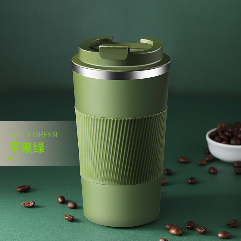 New Coffee Cup Warm-Keeping Water Cup 304 Stainless Steel Thermos Cup Portable Portable Vehicle-Mounted Cup Gift Cup