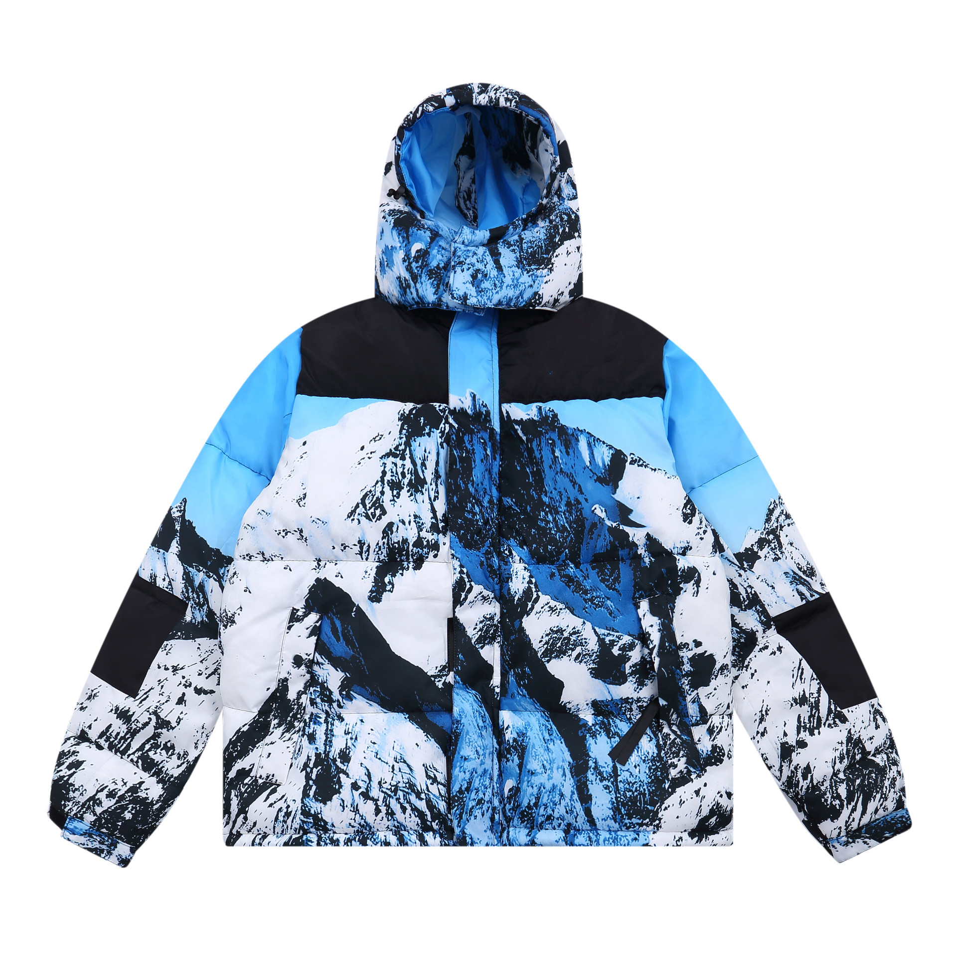 新款羽绒服雪山印花经典款衣服冬季轻便保暖情侣休闲外套男装