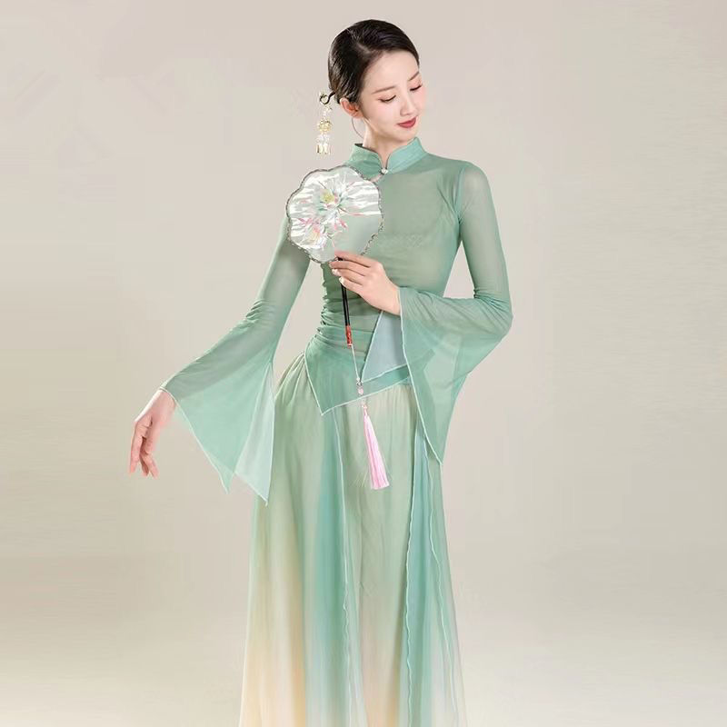 新款古典舞舞蹈服女仙气飘逸身韵纱衣练功服中国舞民族舞演出服装