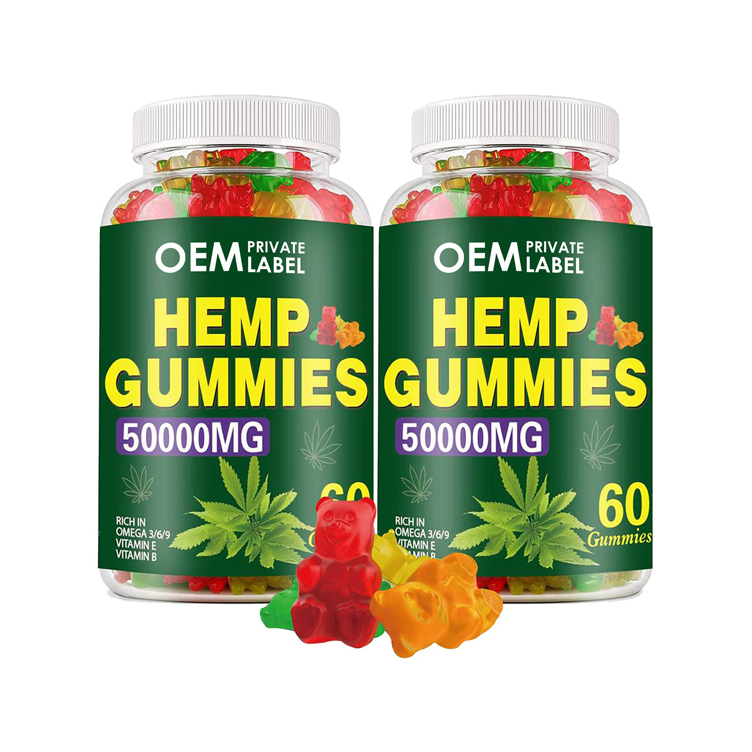 现货-跨境供应 hemp oil gummies 麻油籽软糖维生素睡眠软糖小熊