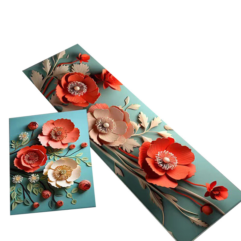 Cross-Border Flower Diatom Ooze Kitchen Floor Mat Non-Slip Mat Absorbent Strip Stain-Resistant Household Doorway Doormat Carpet